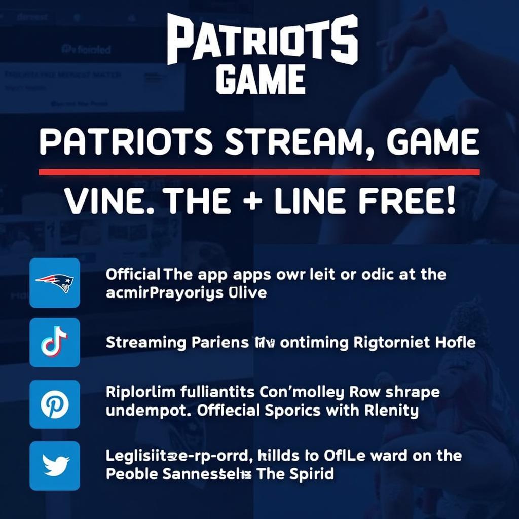 Patriots Football Live Stream Free Options