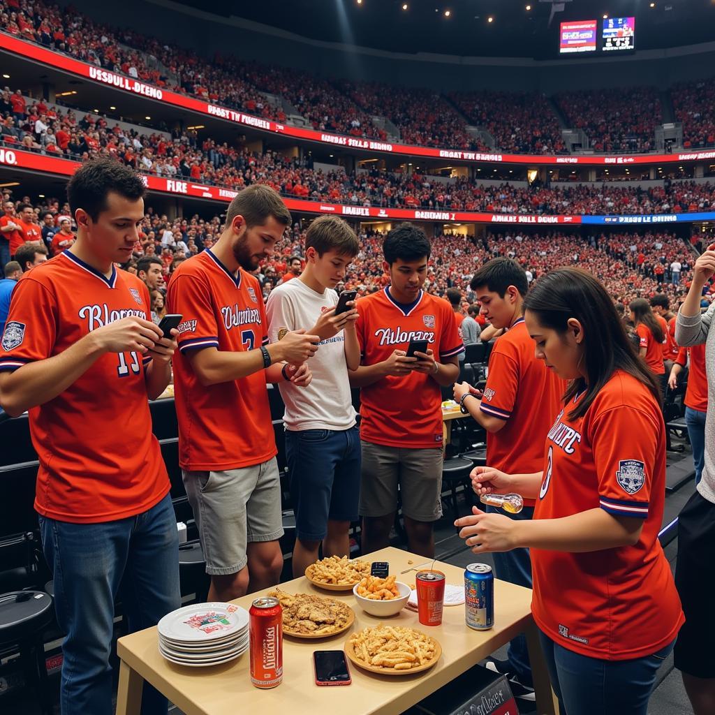 Fans preparing for a football match day live