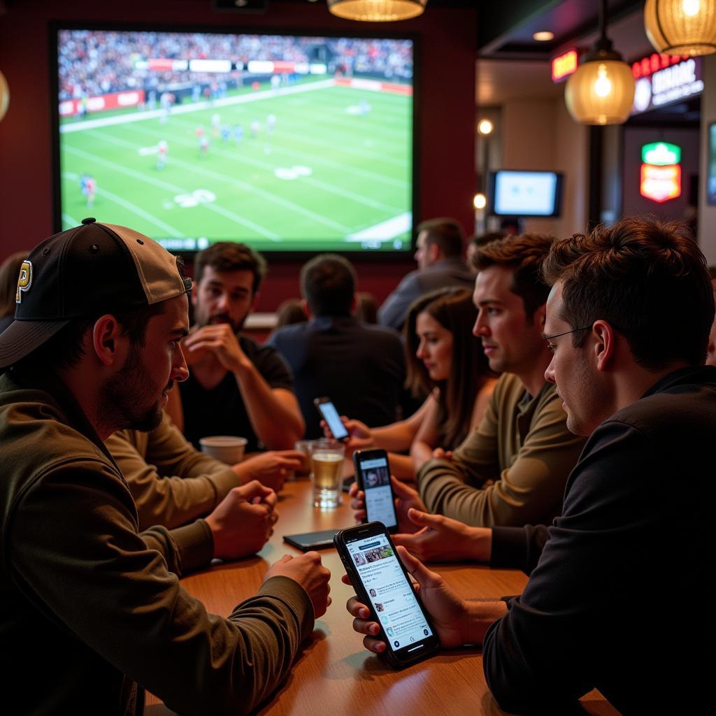 Purdue Football Fans Engaging with Live Score Updates