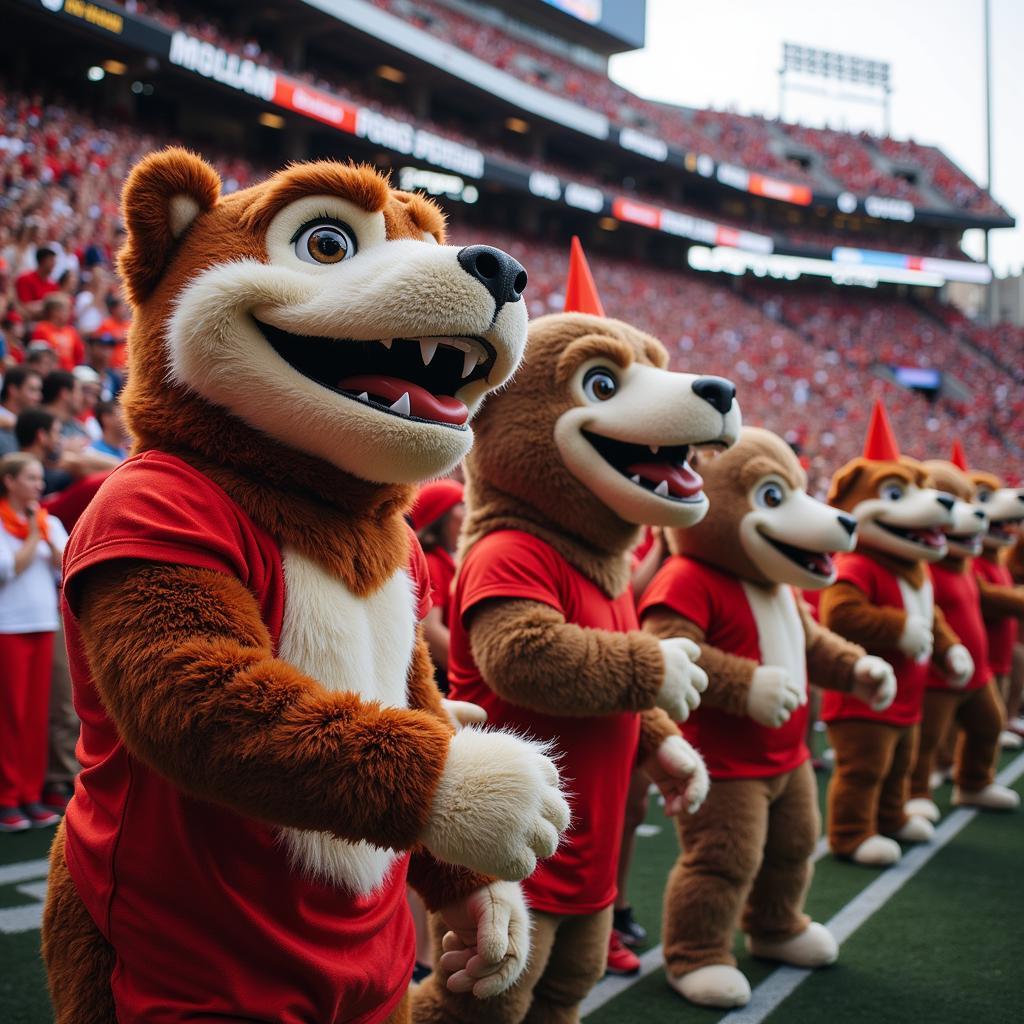 Rallies led by some of the best live mascots in college football