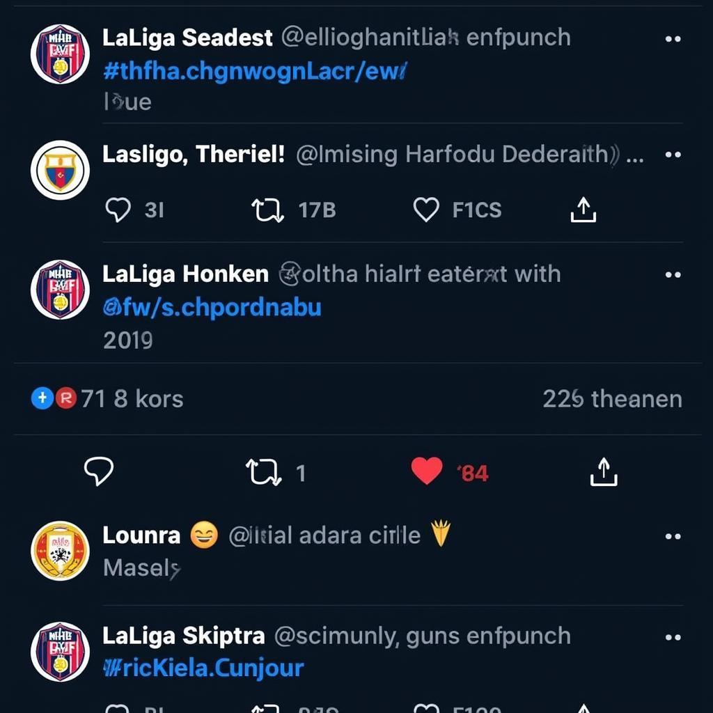 Social Media Updates on La Liga