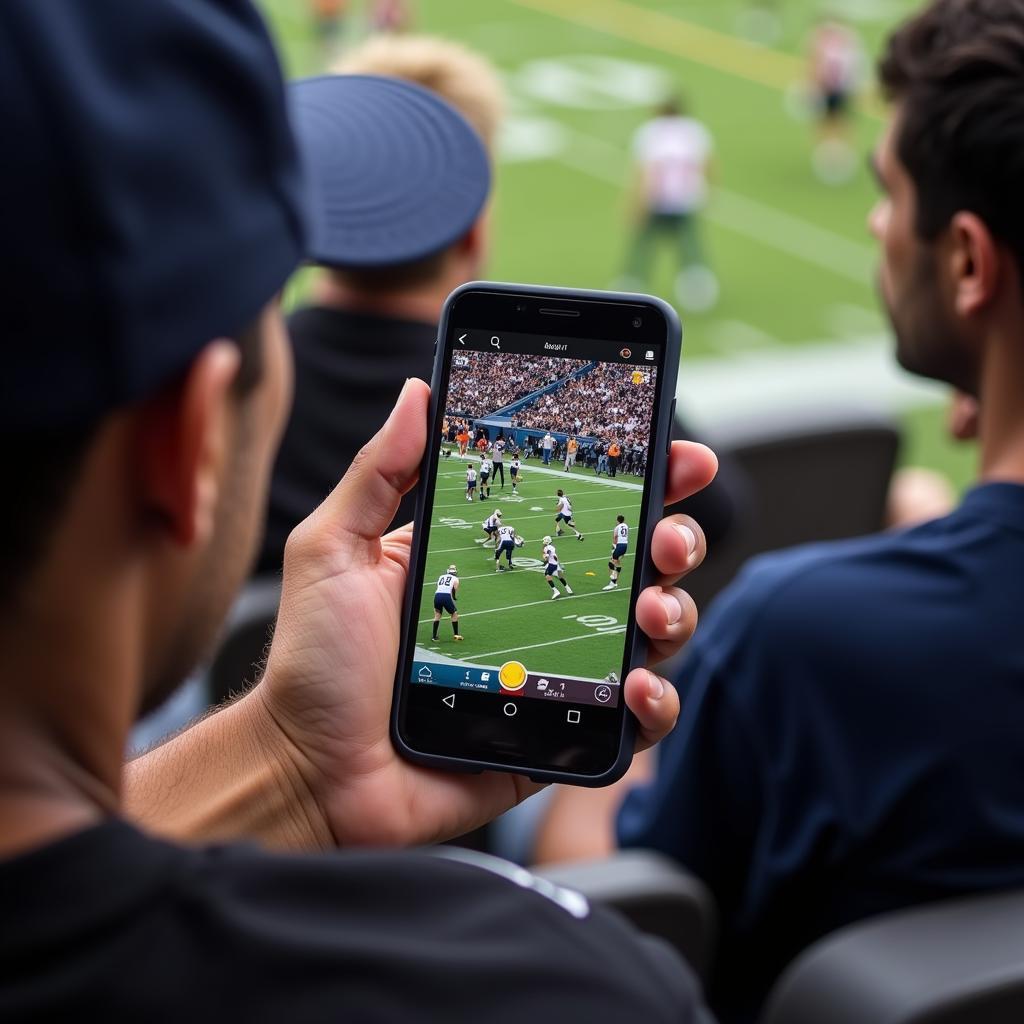 Streaming Chargers Game on Mobile