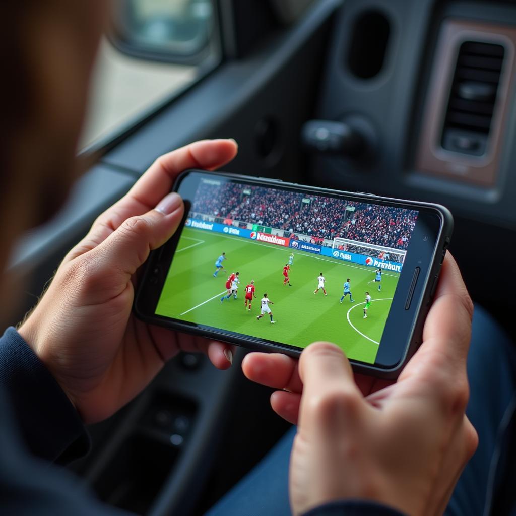 Streaming Dutch football on a mobile phone