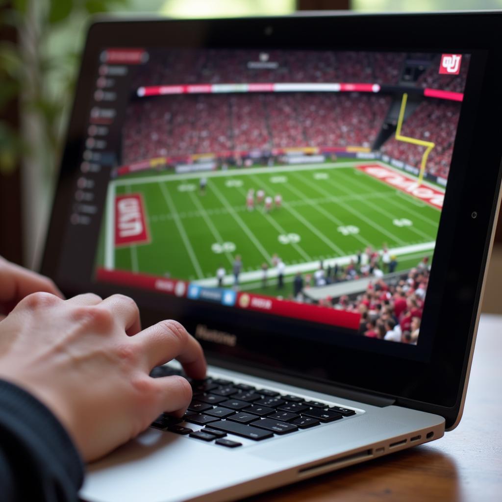 Streaming Oklahoma Football on a Laptop