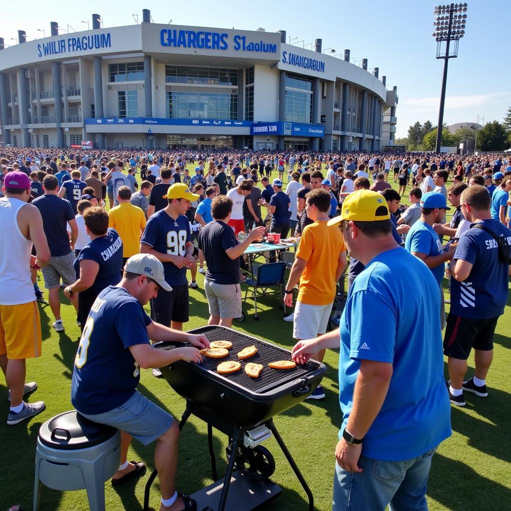 Tailgating Before Chargers Game