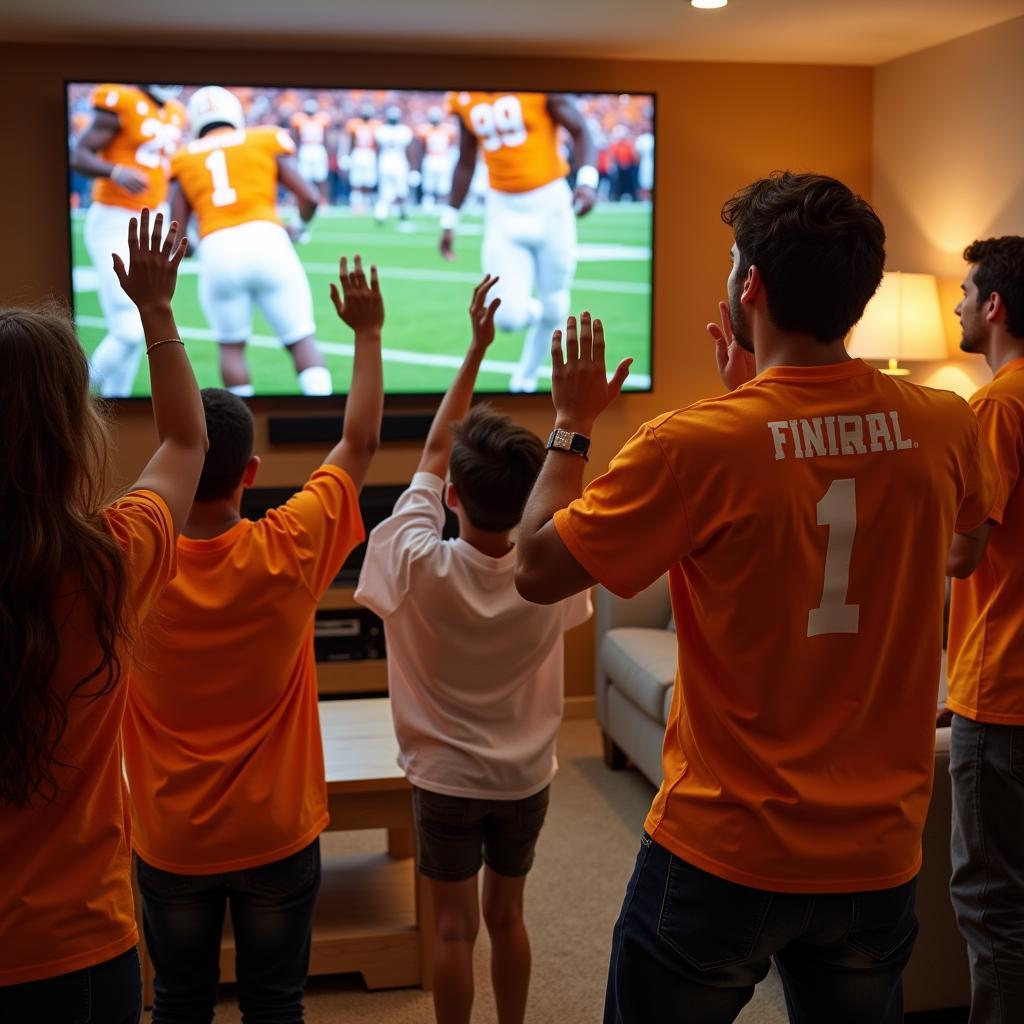 Tennessee Football Fans Celebrating a Touchdown