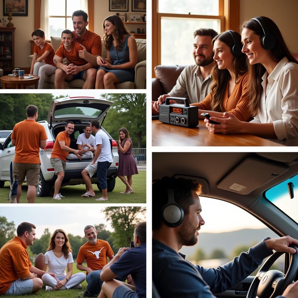 Texas Longhorns Football Fans Listening on Radio