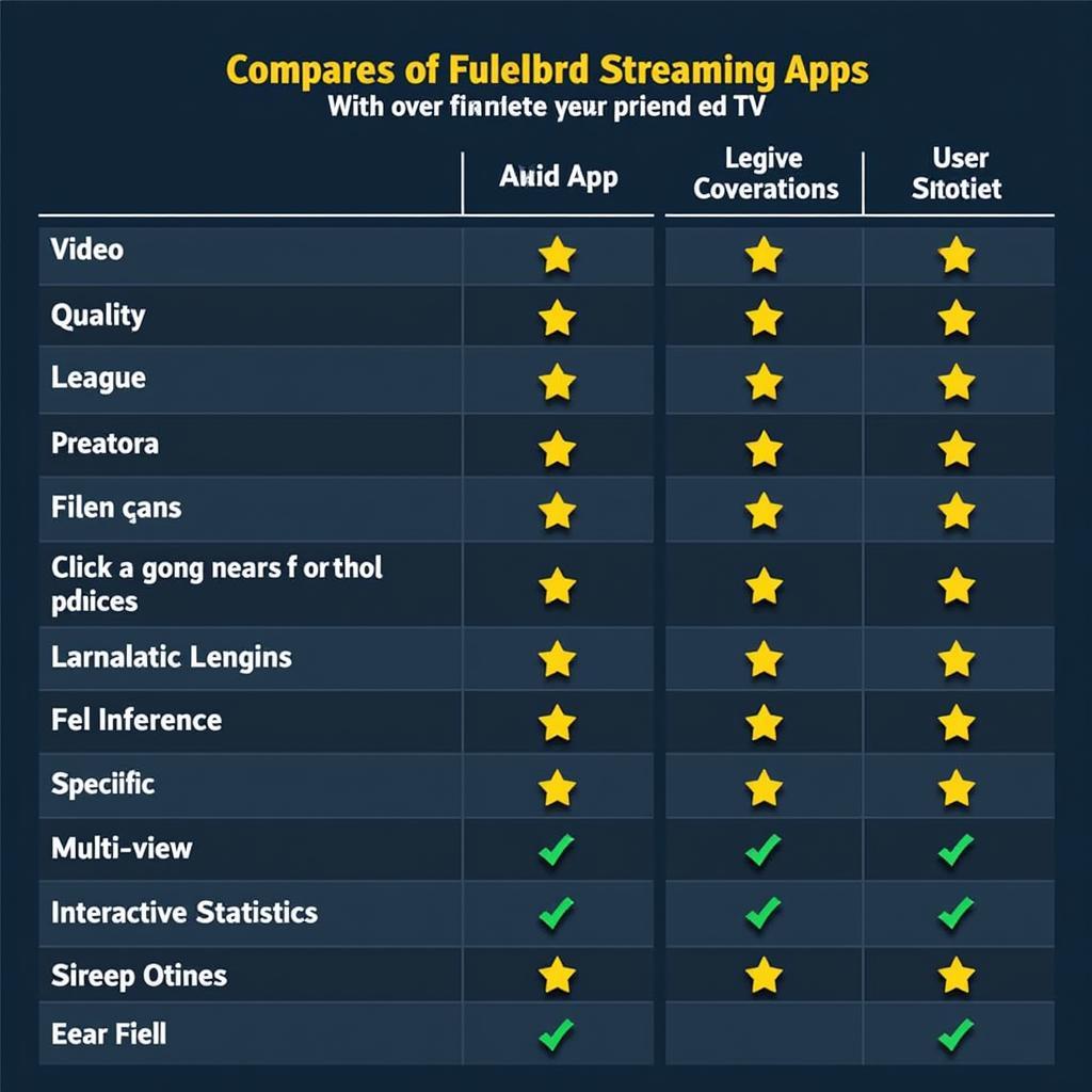 Top Football Streaming Apps Comparison