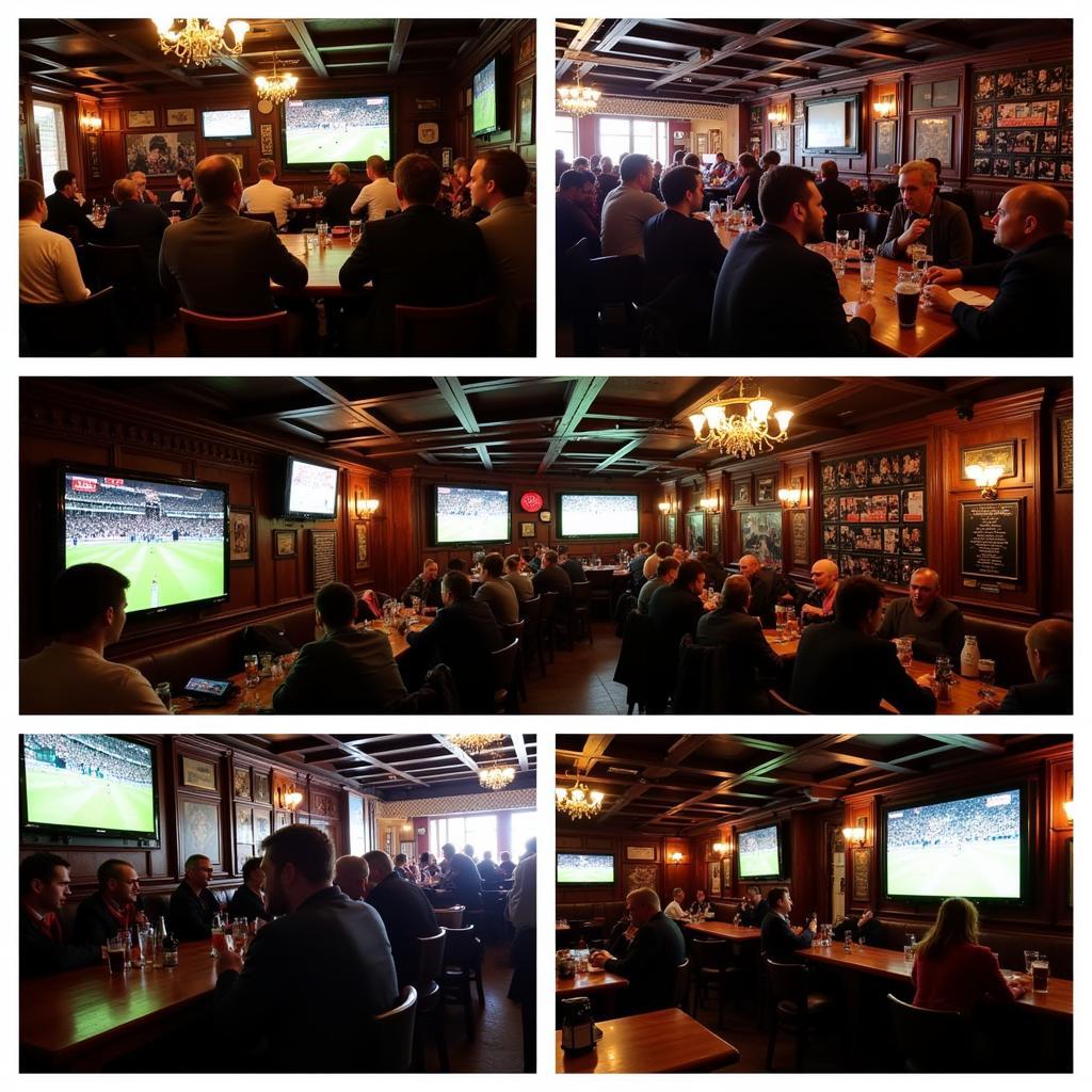 Traditional London Pubs Showing Football