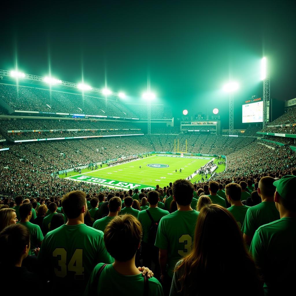 Tulane Football Fans at Yulman Stadium