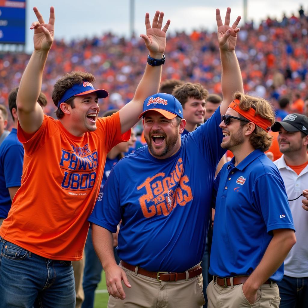 UF Football Fans Celebrating