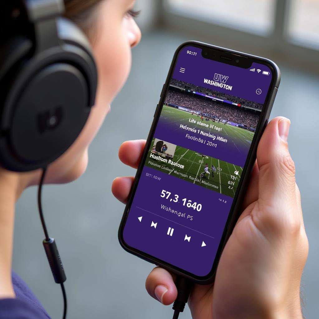 University of Washington Football App Livestream