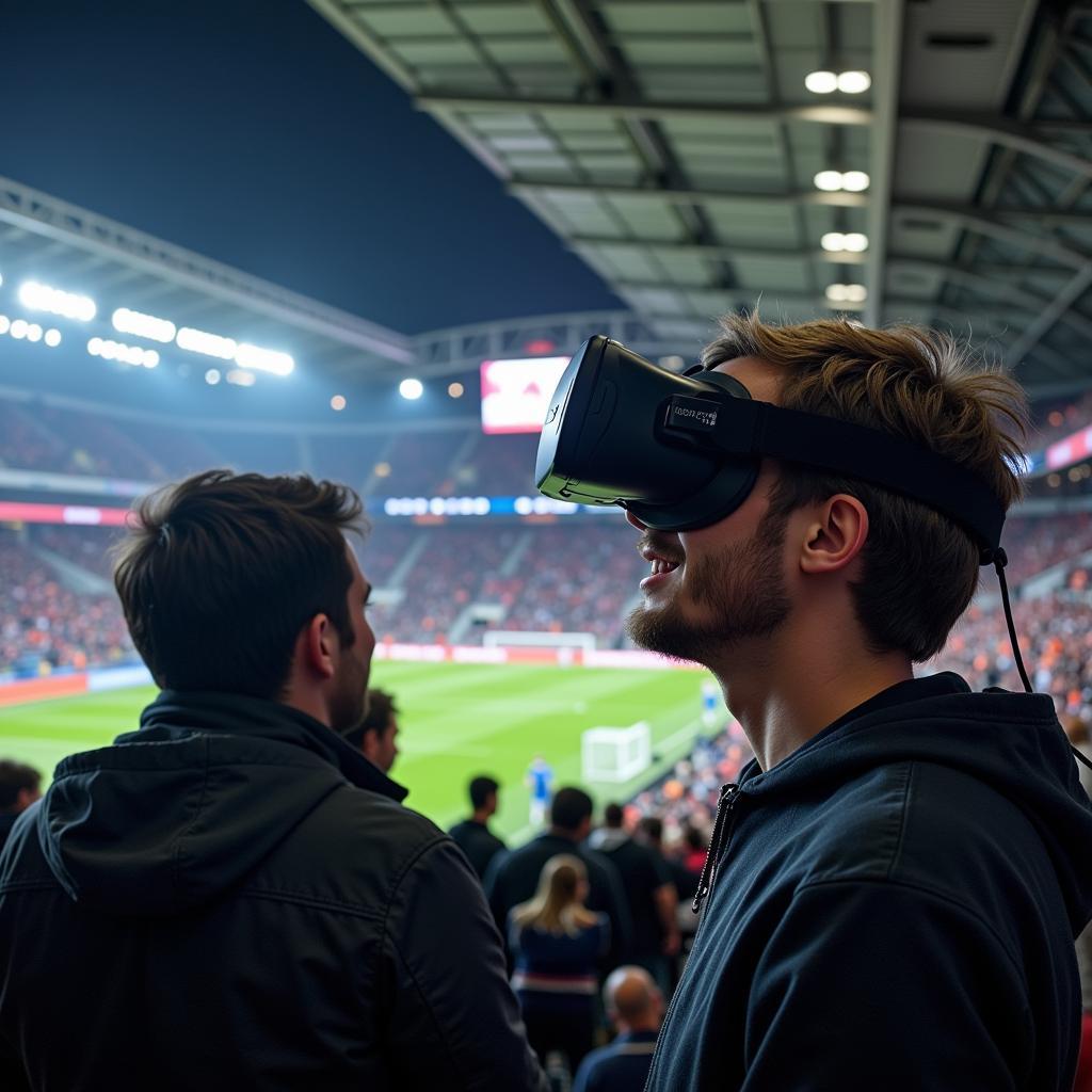 Fan Experiencing VR Football