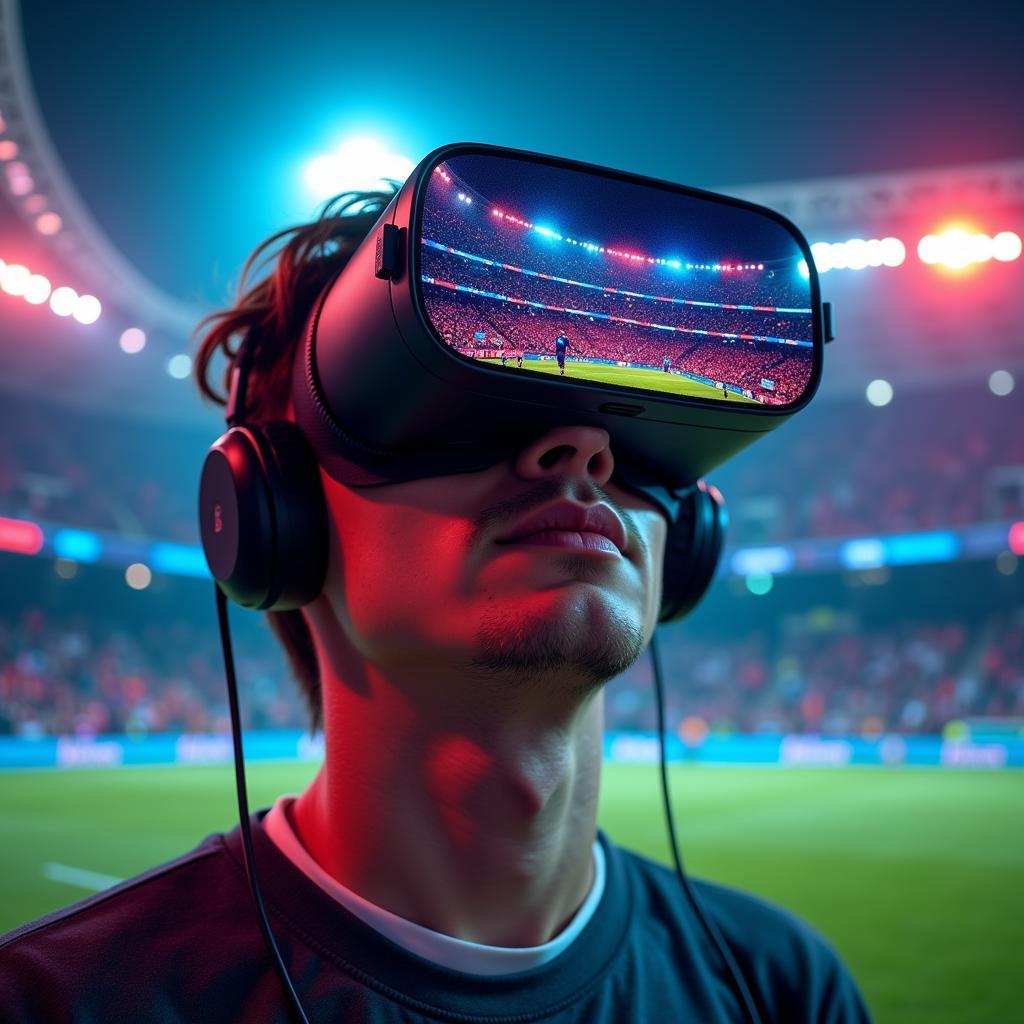 Watching Football on VR Headset